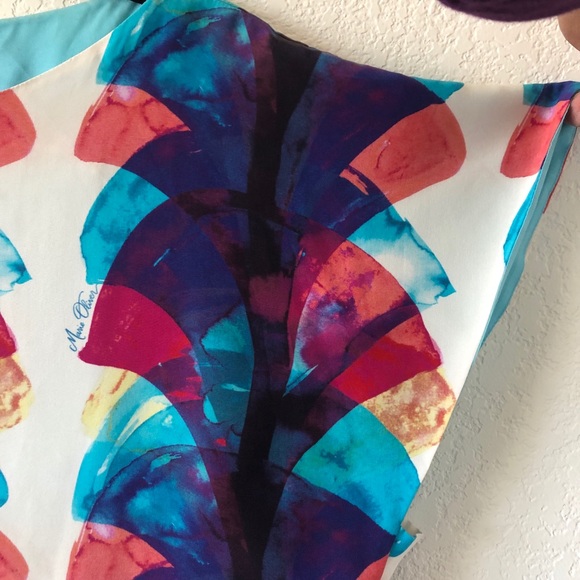 MARIE OLIVER PRINTED DRESS SIZE SMALL - Picture 5 of 10